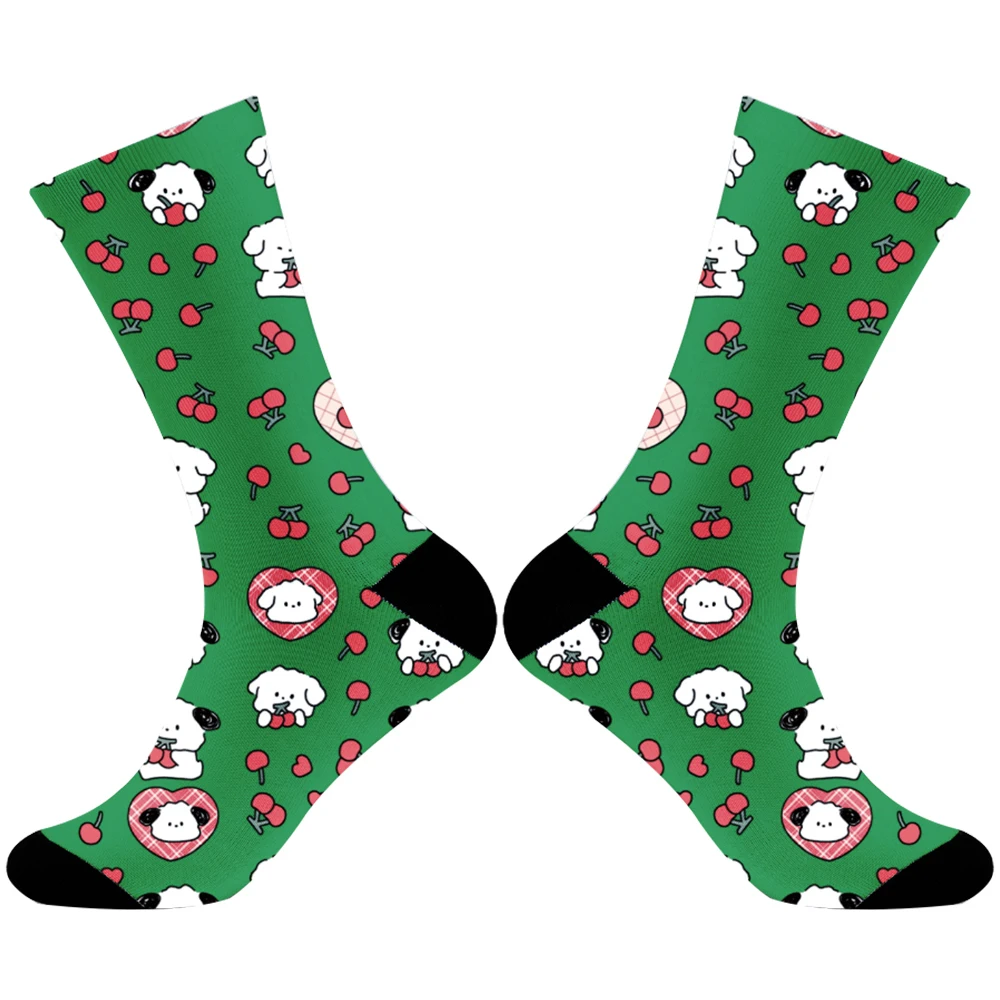 Летние дизайнерские носки с забавным рисунком картошки-фри новинка 2024 зимние