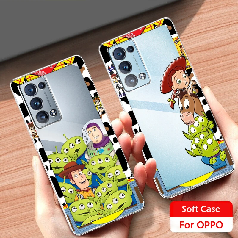 

Toy Story Disney Cute Transparent Phone Case For OPPO Find X5 X3 Neo Lite F21 Pro A96 A57 A74 A76 A72 A55 A54S A53 A16 A9