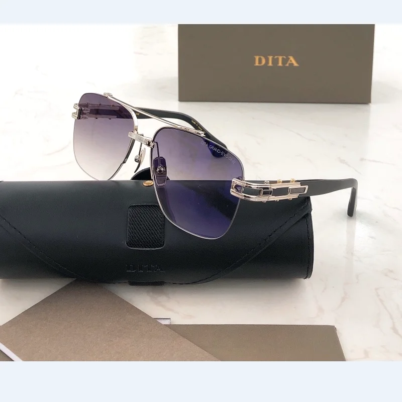 

DITA GRAND-EVO ONE DTS138 Luxury Leisure Anti-Glare Driving Men Sun Glasses Fashion Retro Gradient Rimless Women Couple Eyewear