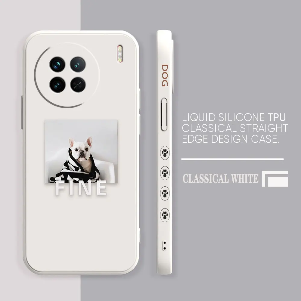 Phone Case For VIVO X21I X21S X23 X27 X30 X50 X60 X70 X80 5G PRO PLUS Colour Case Cover Funda Cqoue Shell Capa FIND Lovely Dog