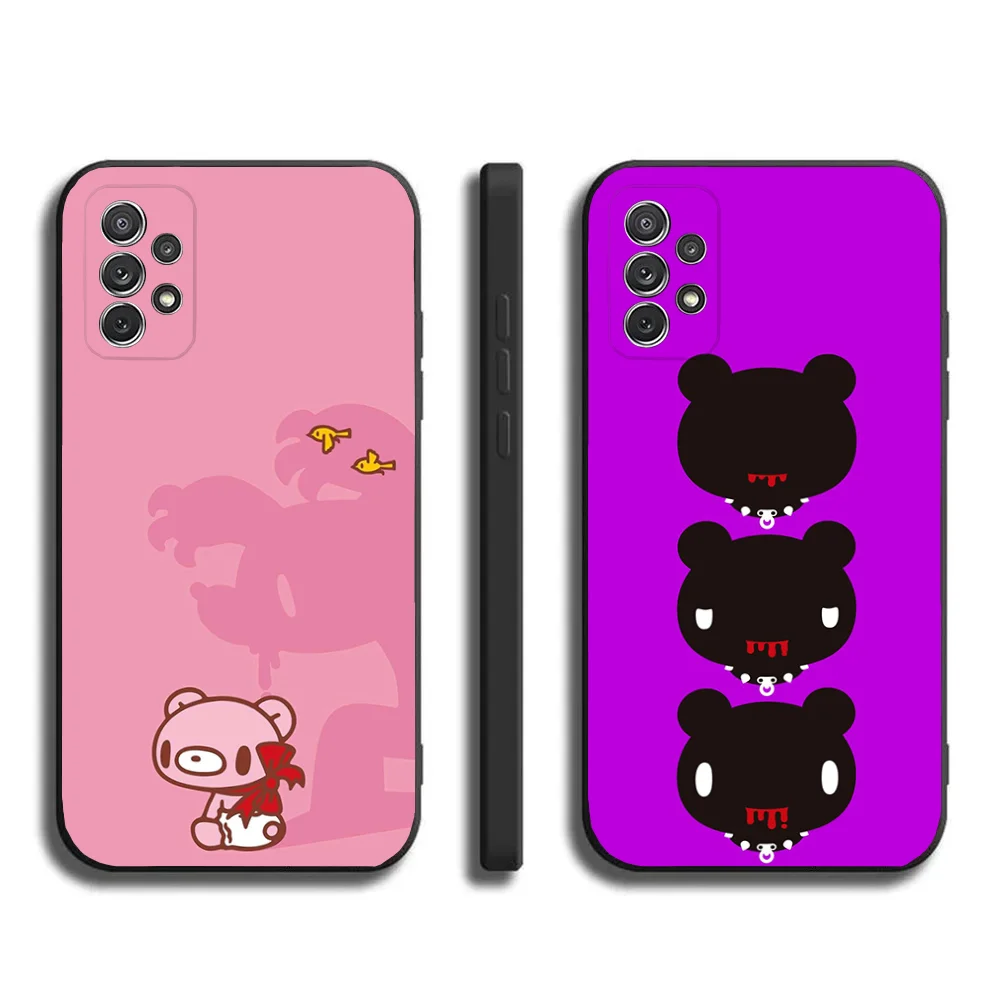 Милый чехол для телефона с мишкой G-Gloomy Samsung Galaxy A13 A21s A22 A31 A32 A52 A53 A71 A80 A91 мягкий