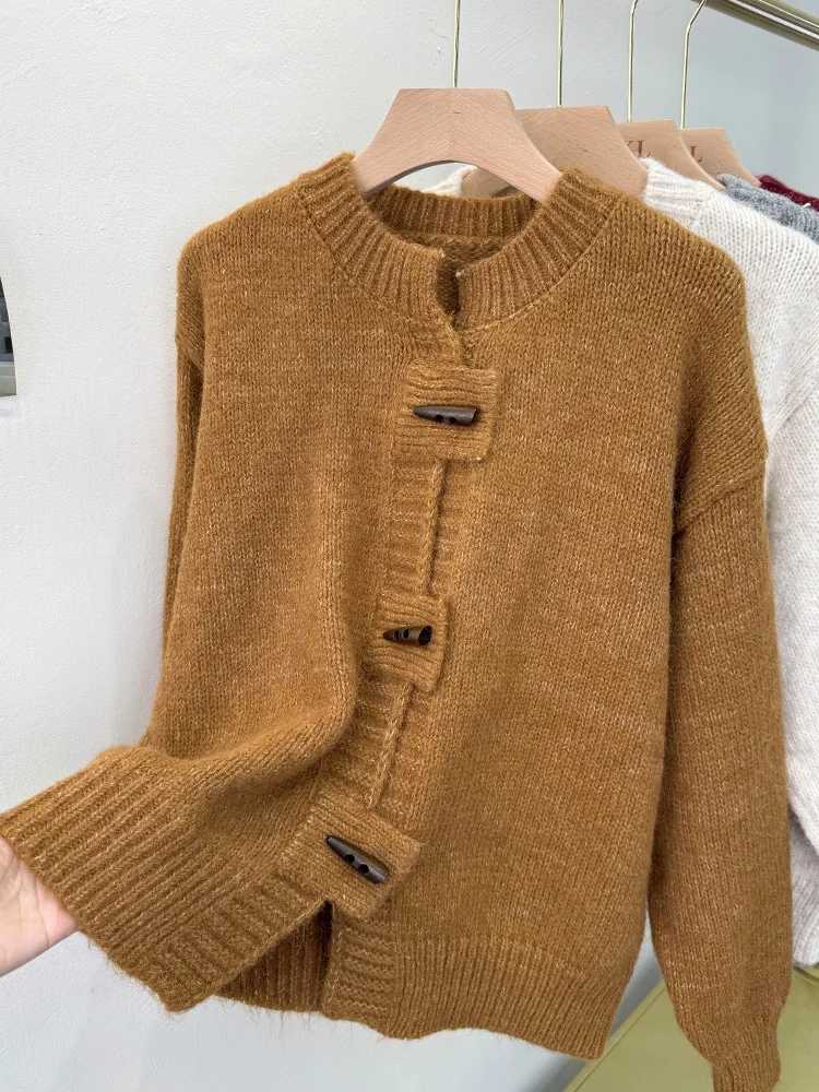 Зимняя одежда Western Sle уменьшающая возраст свитер верхняя женская свободная