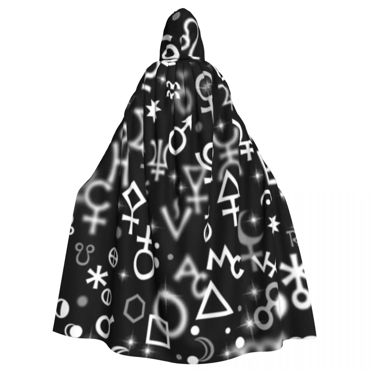 

Unisex Witch Party Reversible Hooded Adult Vampires Cape Cloak Astrological Hieroglyphic Mystic