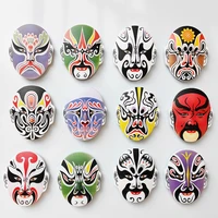 creative peking opera facial makeup fridge magnets kawaii chinese style magnetic stickers for message board home magnetic decor