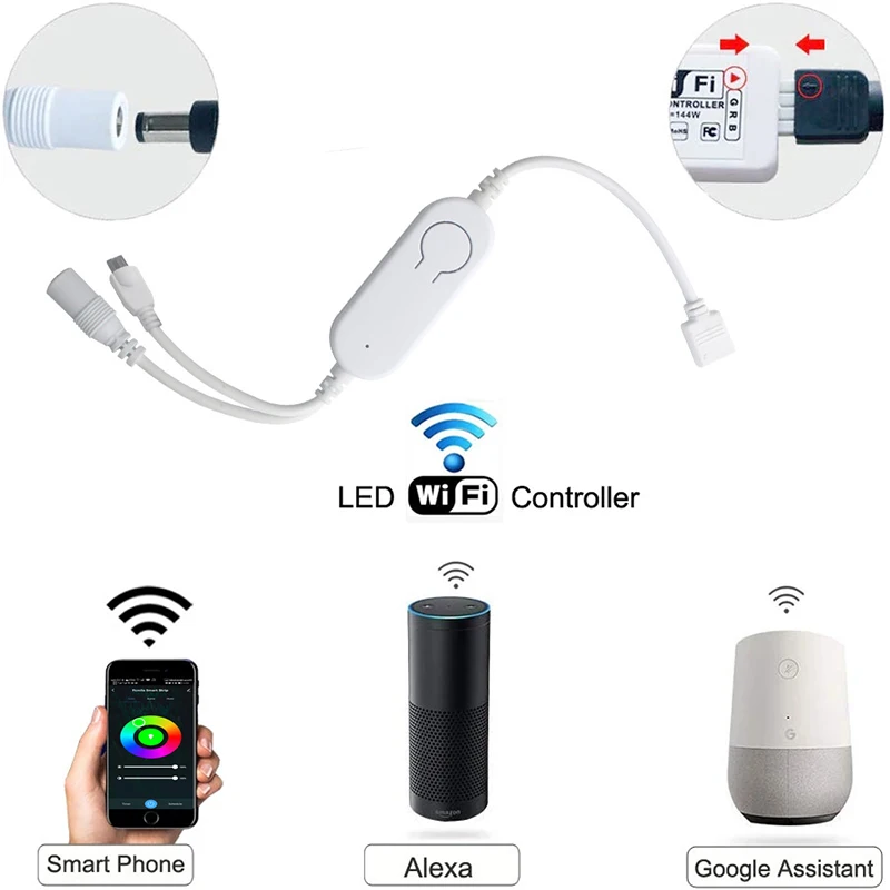 

WIFI DC12V RGB IR Remote Control USB 5V RGB Bluetooth-compatible for 2835 or 5050 LED strip Small RGB control