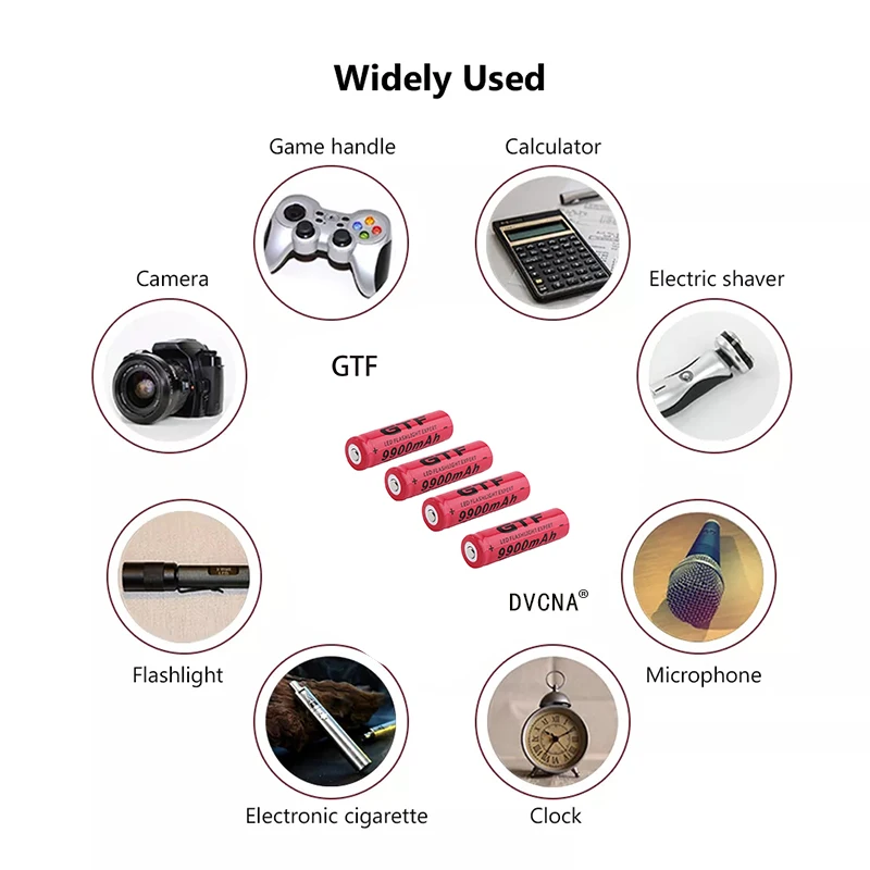 Новый аккумулятор 18650 литиевой батареи емкостью 9900 мАч, заряжаемый, с ярким фонариком на 3,7 В.