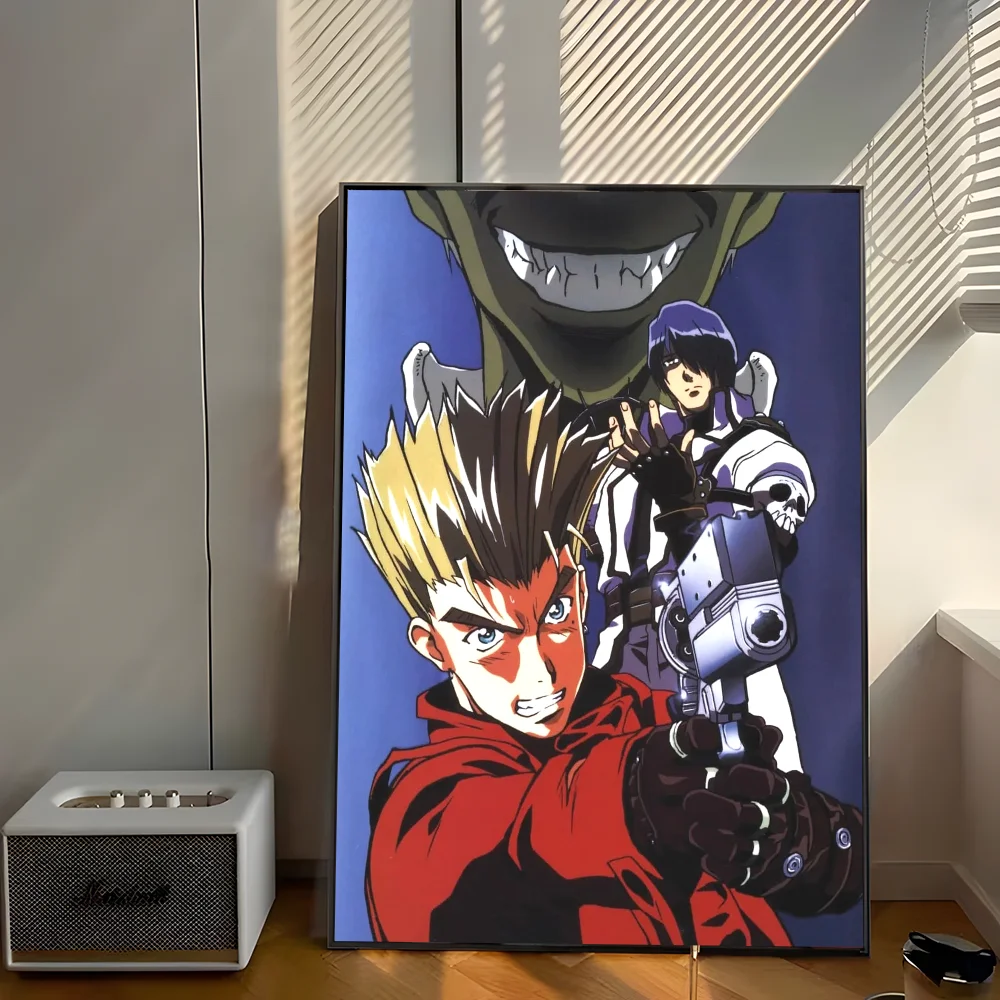 Vash The Stampede Художественный Плакат Наклейка Самоклеящаяся Белая Бумага