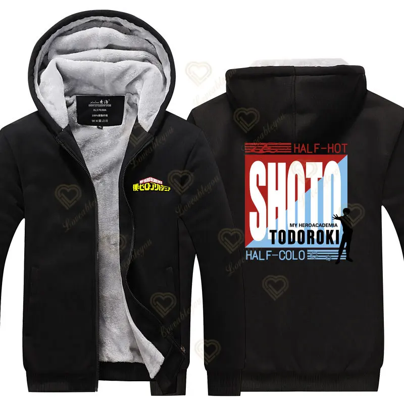 Anime My Hero Academia Hoodies Coat Cool Shoto Todoroki Bakugou Deku Pullover Hooded Sweatshirt Patchwork WomenLong Sleeve Tops