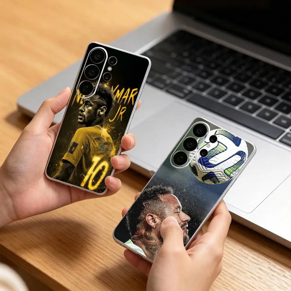 Фото Прозрачный чехол для телефона Showman N-Neymar Jr для Samsung S25, S24, S21, S22, S20, S10, S9 Ultra, Plus, FE, Lite №1