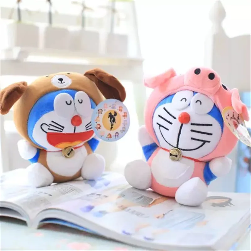 

Милая мультяшная плюшевая игрушка Doraemon, модная Кукла-трансформер со знаками Зодиака, плюшевая игрушка, украшения