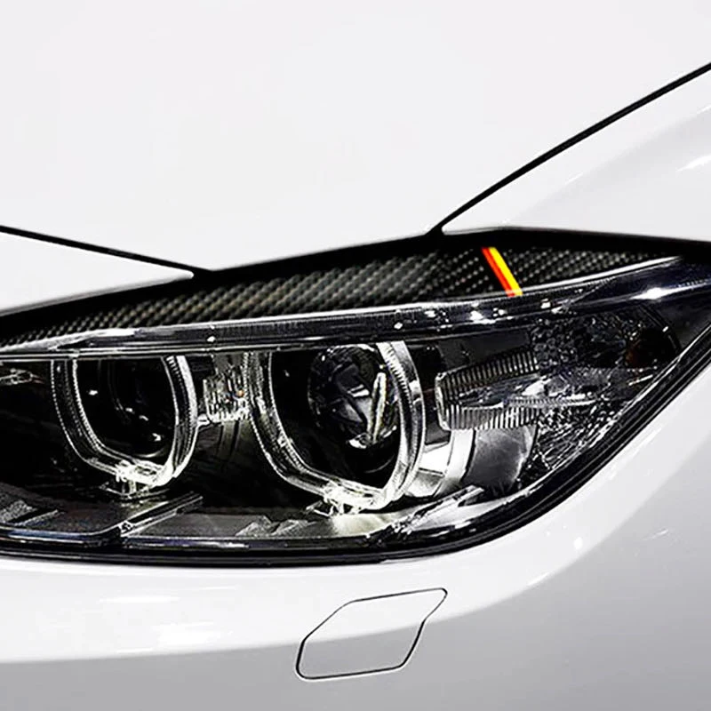 

2 Pcs/set Carbon Fiber Headlight Eyebrows Eyelid Trim Eye Lid Cover Decoration For BMW 3 Series F30 320li Auto Decoration Style