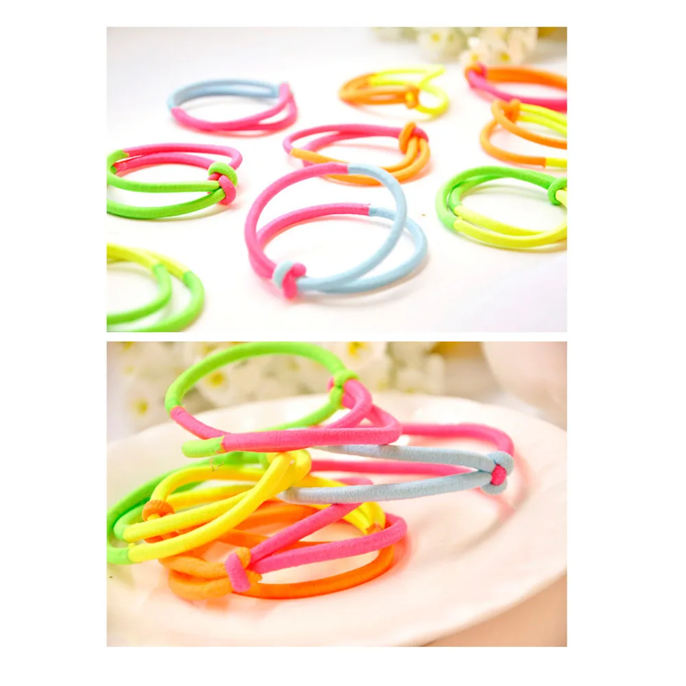 (Min order $10)Colorful flower hairband for women/girl ponytail holder elastic hair band ties hair accessory  HB88 5pcs/lot