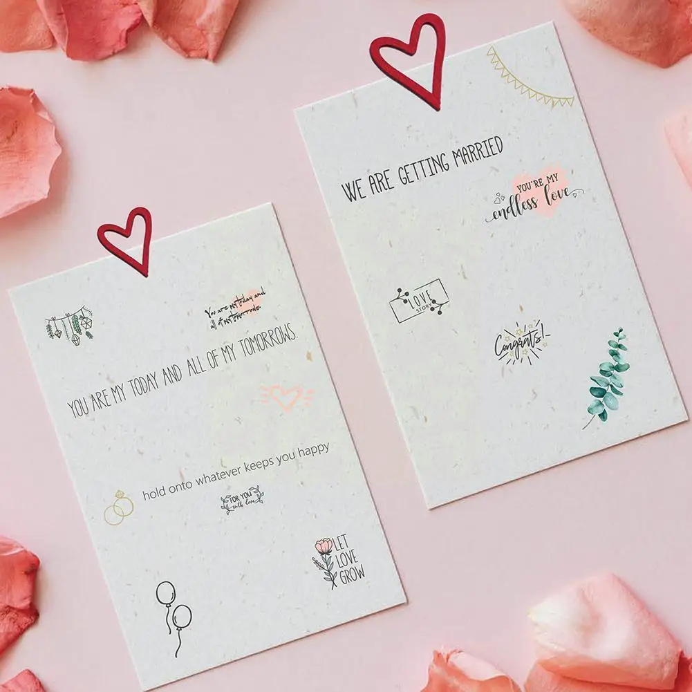 

4Stickers Wedding Bliss Stickers Waterproof Removable Sticker Love Flat Engagement Package Leaves Pattern Eucalyptus Sticke G2A2