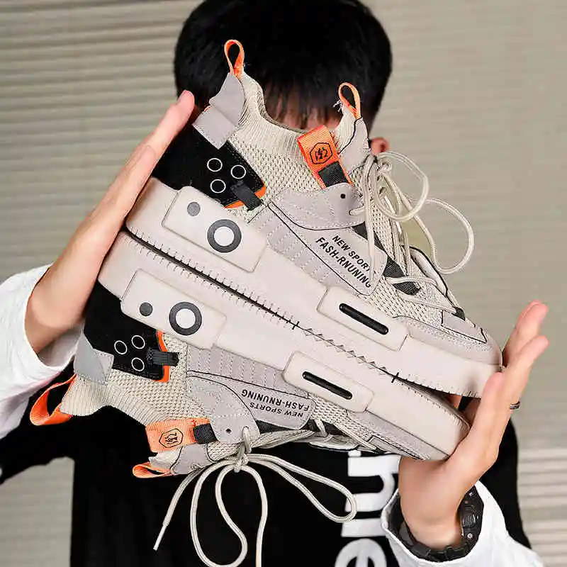 Кроссовки Shose мужские кожаные повседневная обувь для тенниса увеличивающие рост