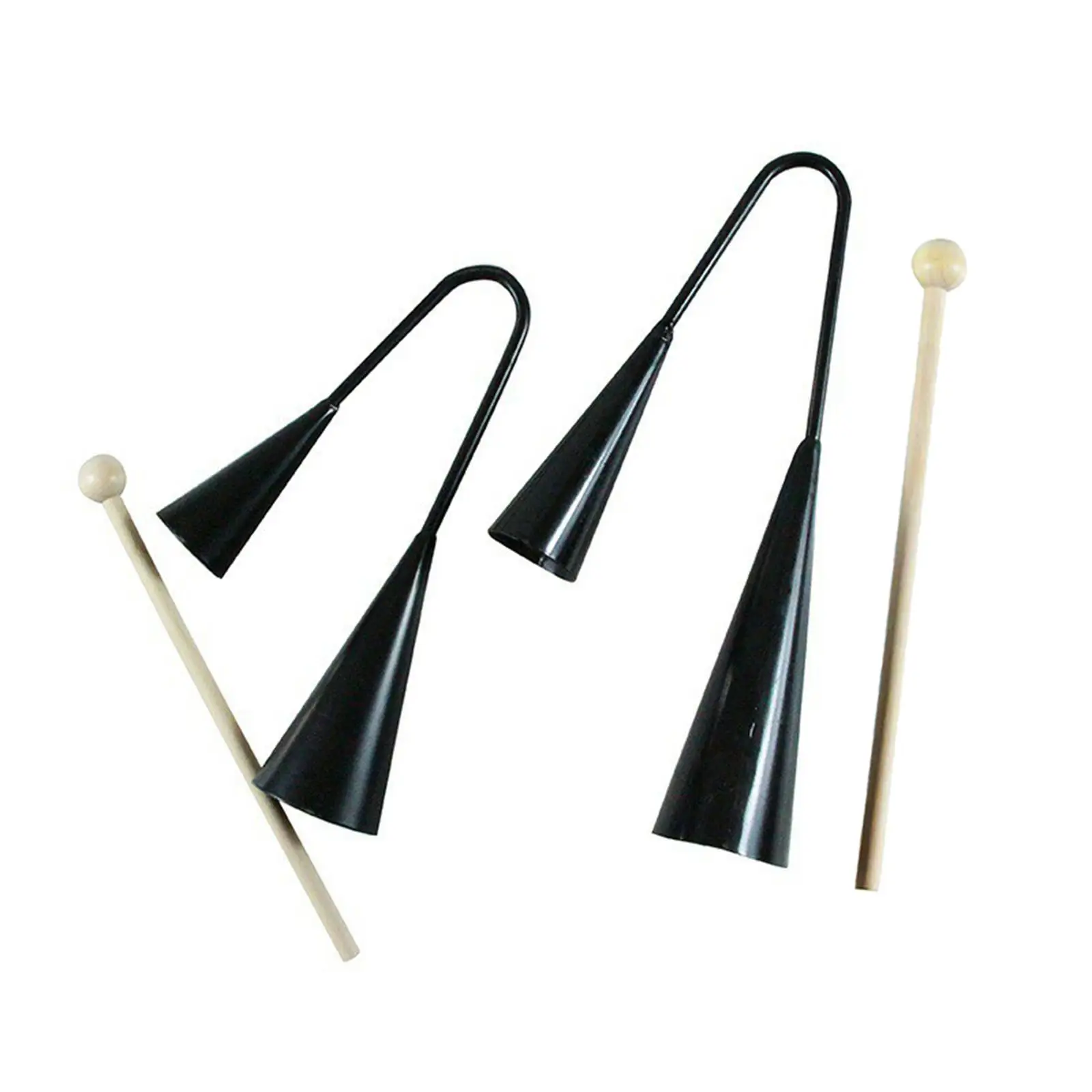 

Agogo Bell with Mallet Toy Beater Two Tone for Teaching Aids Preschool Party