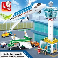 sluban building block toys aviation new airport 731pcs bricks b0930 with pull back luggage van compatbile with leading brands