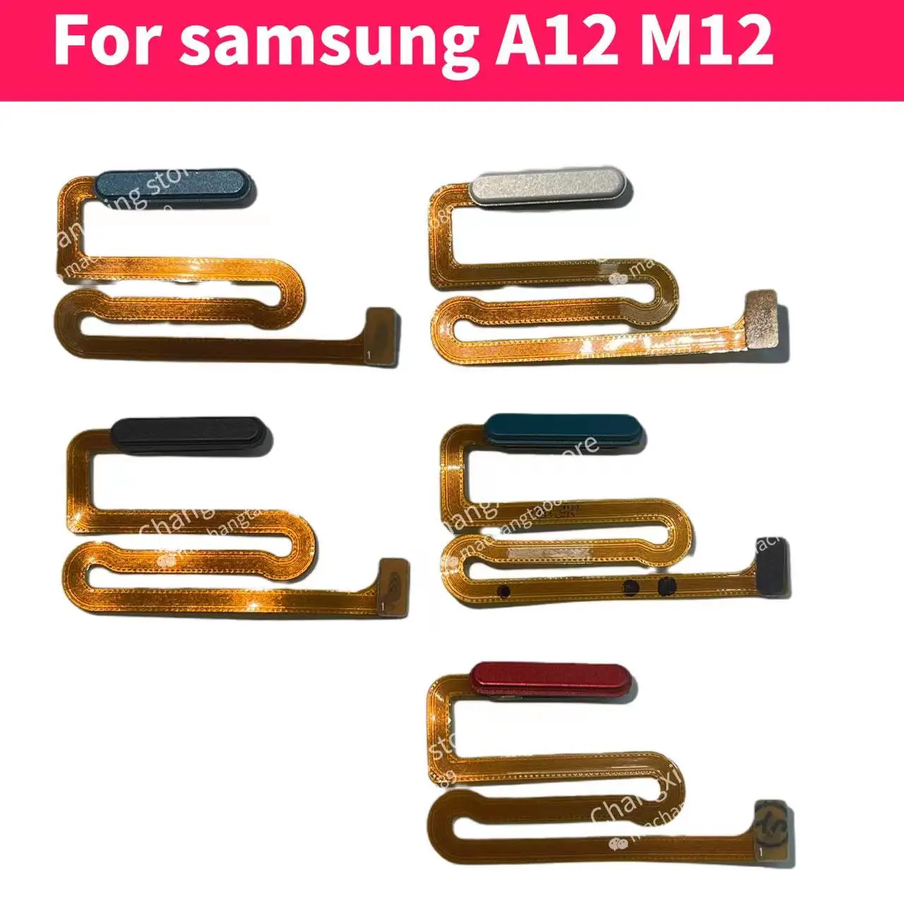 

Suitable for Samsung Galaxy A12 A125 M127 M12 fingerprint touch ID sensor with power off side key home button flexible cable