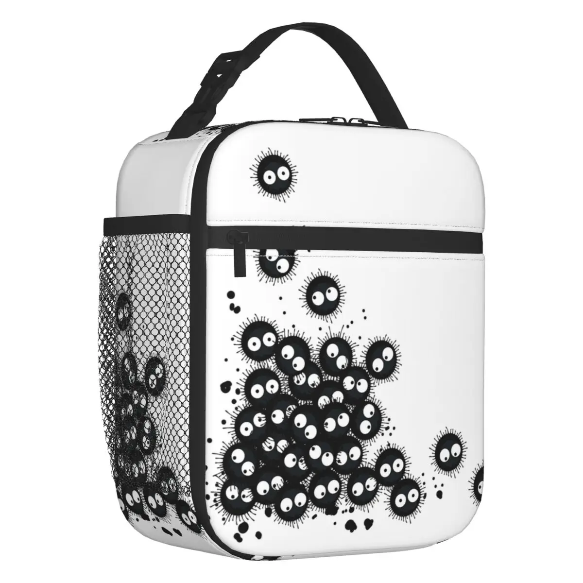 Dust Soot Sprites Balls Portable Lunch Boxes Funny Cartoon Totoro Ghibli Cooler Thermal Food Insulated Lunch Bag Kids School