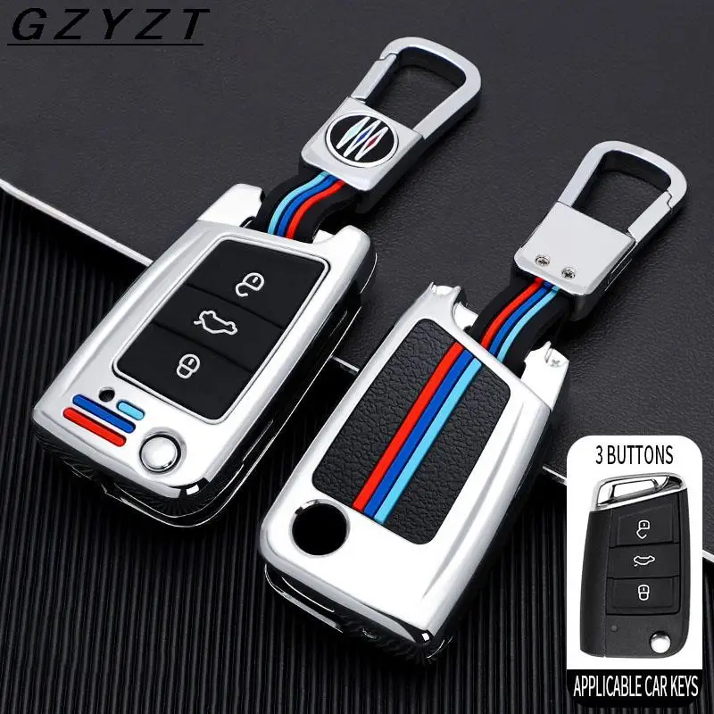 

Zinc Alloy Car Remote Key Case Cover Shell Fob For Volkswagen VW Golf 7 MK7 Skoda Octavia A7 Seat Ibiza Leon FR 2 Aztec Altea