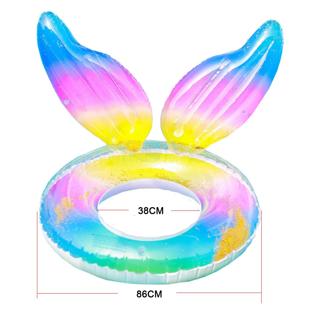 Надувной матрас русалка для бассейна большая плавающая чаша 90 см круг плавания