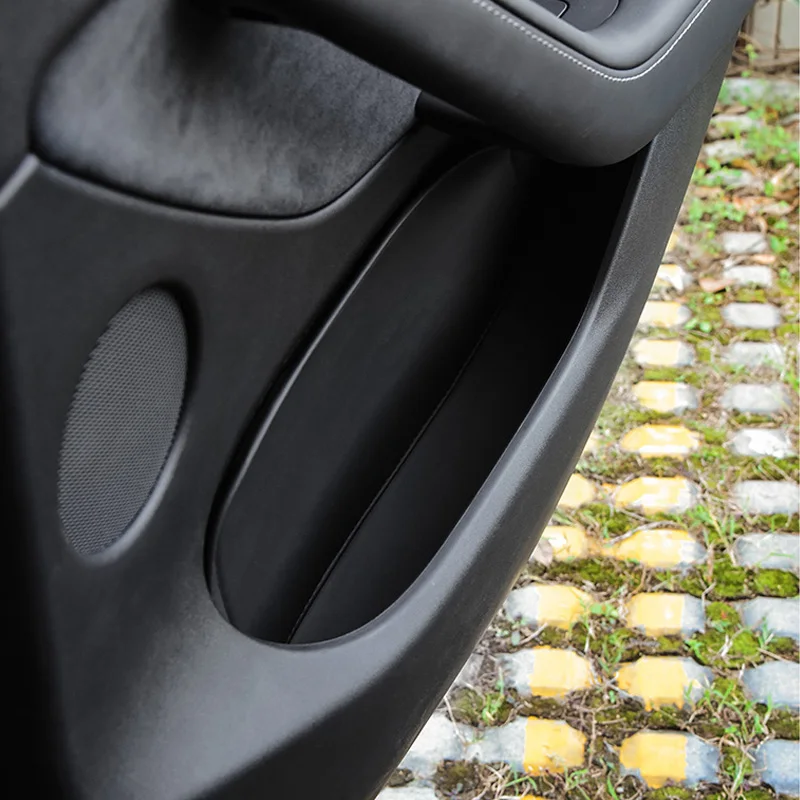 

Подставка для хранения на дверь автомобиля, кожаный чехол-органайзер, бумажник для телефона, монет, сигарет, ключей, карт для Tesla Model Y 2022, аксе...