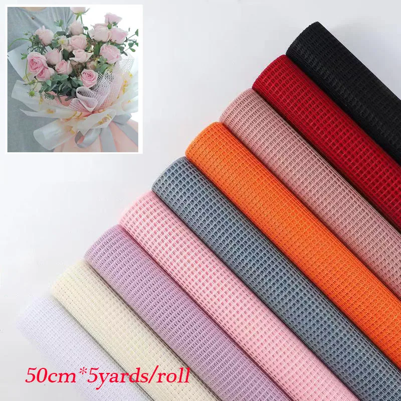Square Flower Wrapping Mesh Paper Bouquet Packaging Gauze Flower Shop Flower Wrapping Paper Materials for Holiday Decoration