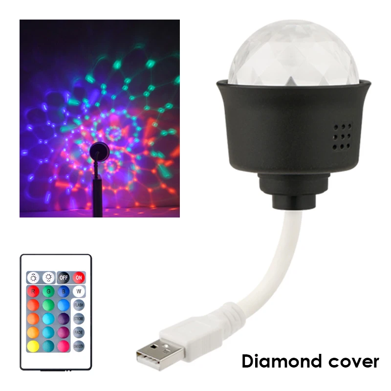

New USB Power Projection Night Light Plug And Play Remote Control RGB LED Atmosphere Lamp For Baby Kid Bedroom Decor Christmas