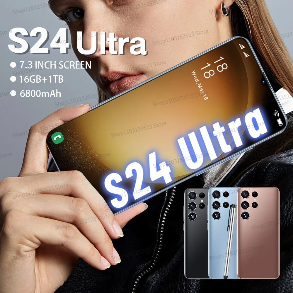 

Original S24 Ultra Smartphone 7.3 Inch Full Screen Telephone 16GB+1TB 4G 5G Mobile Phone Global Version Android13 Cell Phone New