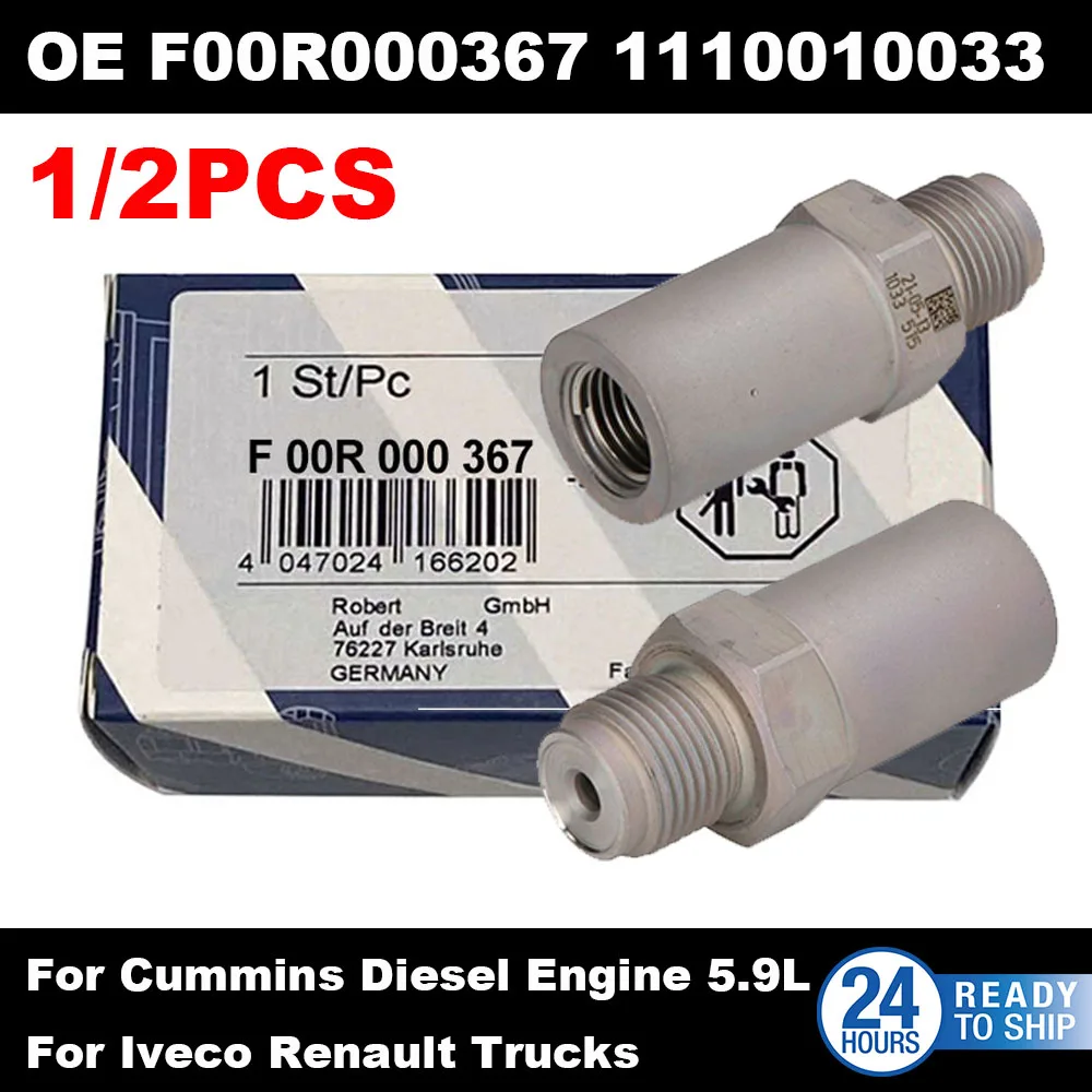 

1/2PCS For B-osch Original F00R000367 1110010033 Common Rail Pressure Relief Valve For Ivecoo Renaultt Trucks Diesel Cumminss