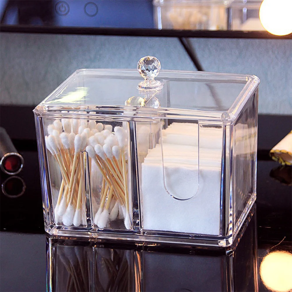 

Makeup Organzier Cotton Swab Pads Holder Dispenser Container Makeup Pads Box Desktop Stand Storage Containers Cotton Ball