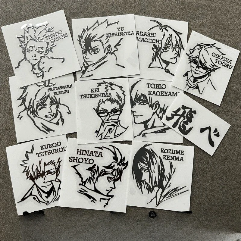 Хината Кагеяма Тобио Асахи Азума Популярные аниме Металлические наклейки