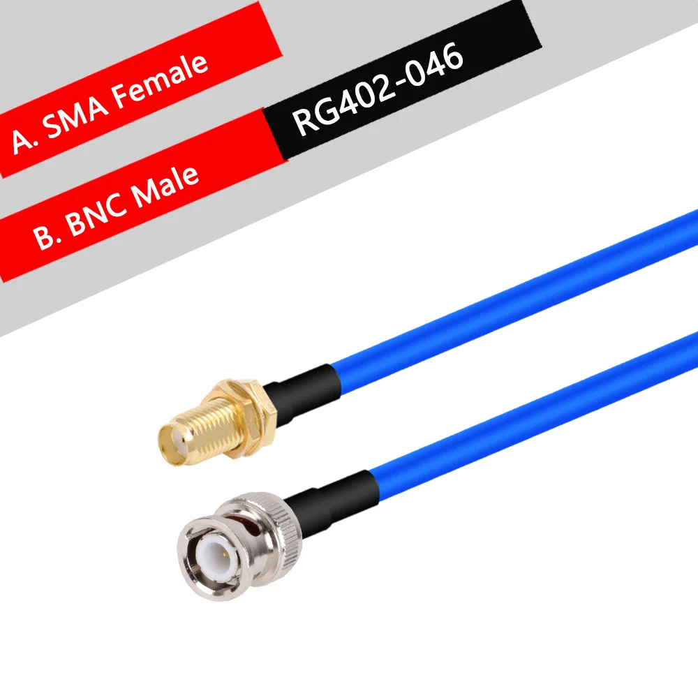 Коаксиальный кабель RG402 BNC к SMA папа-мама обжимной разъем для высокочастотного