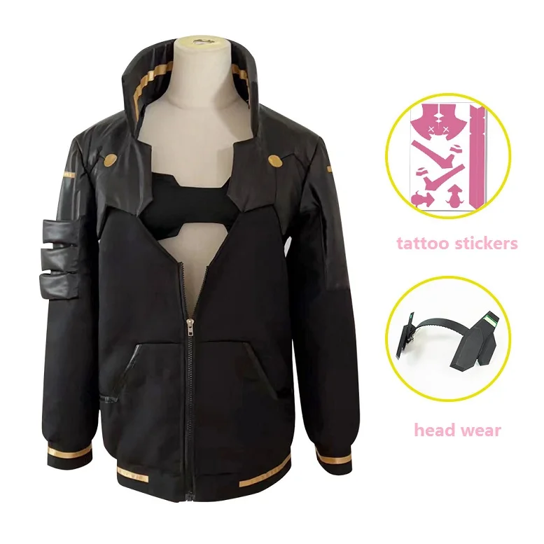

Edgerunners Cosplay Costumes Rebecca Black Jacket Underwear Outfits Halloween Carnival Costumes
