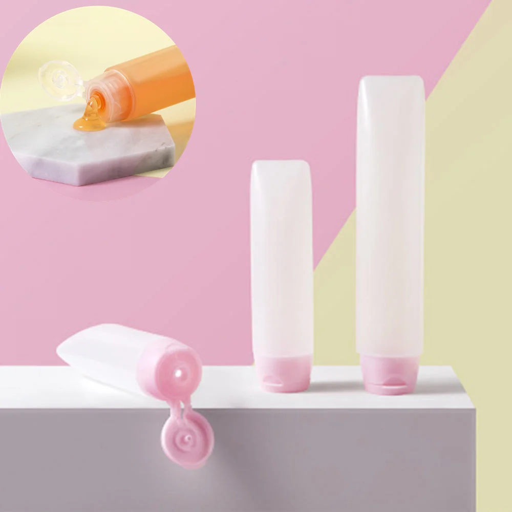 Travel Size Empty Matte Clear Tube Cosmetic Cream Lotion Shampoo Bath Squeeze Lotion Containers Refillable Bottles 30ml 50ml