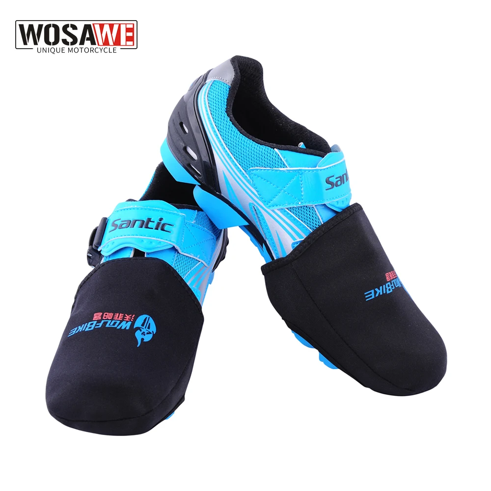 

WOSAWE 1Pair Road Bike Shoes Cover Half Palm Toe Lock Windproof Bicycle Protector Boot Case Cycling Overshoes