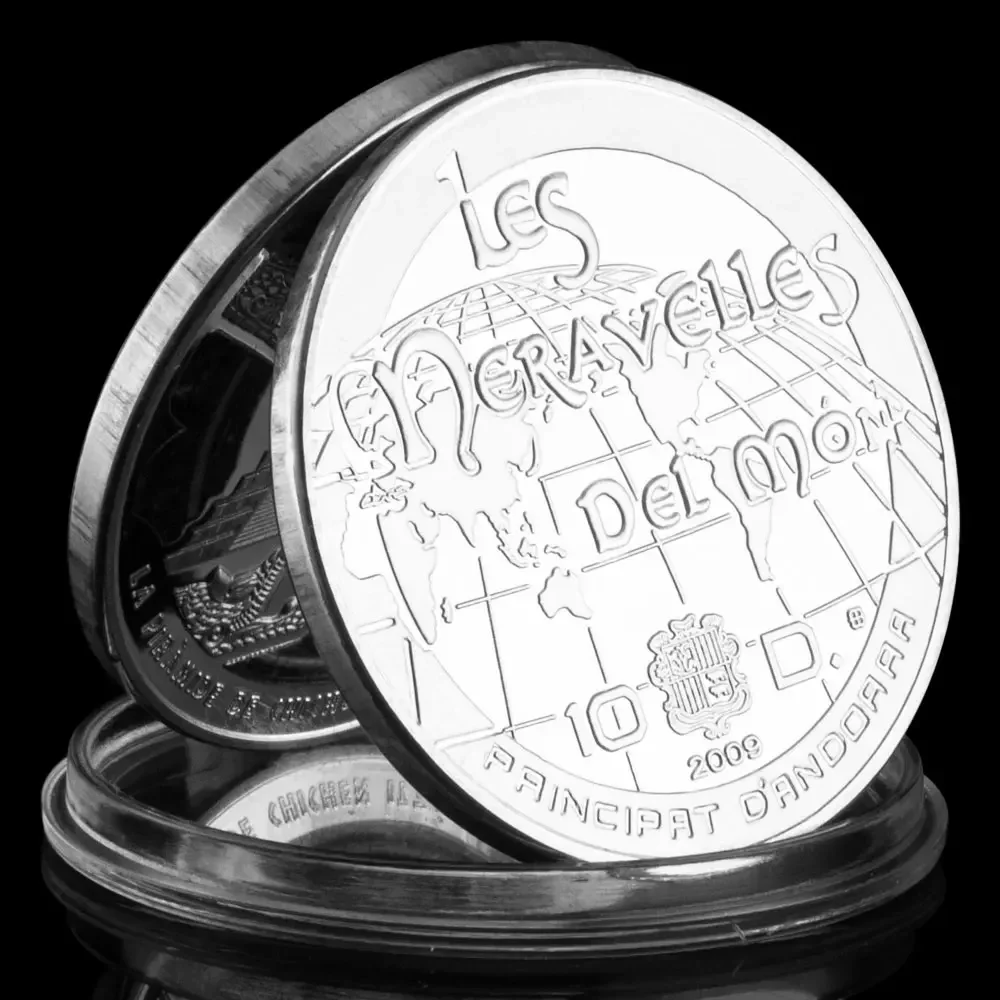 Мексиканские майянские пирамиды посеребренные коллекционные монеты коллекция