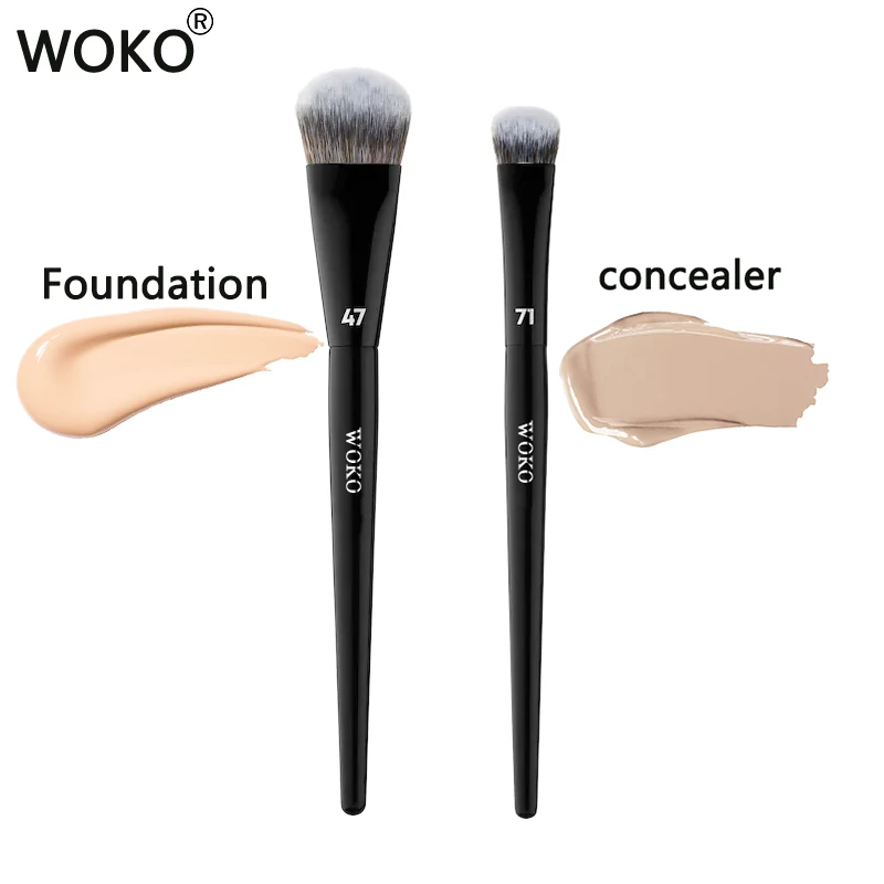 

1/2PCS Foundation Blending Brush Angle Foundation Brush Professional Shadow Concealer Makeup Brush Concealer Blending Brush 47