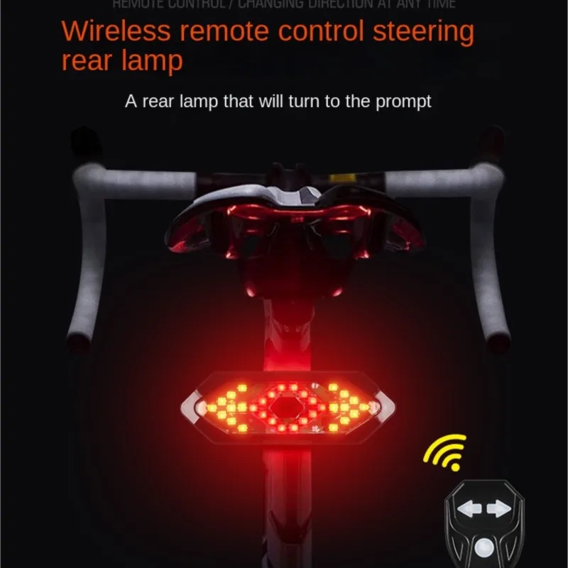

Bicycle turn signal USB rechargeable bicycle tail light LED wireless remote control turn warning light Bicycle accessories