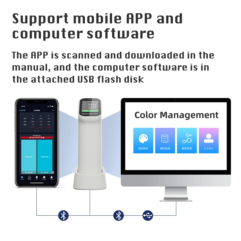 Портативный колориметр для измерения dE * ab лаборатории рисования печати пластика
