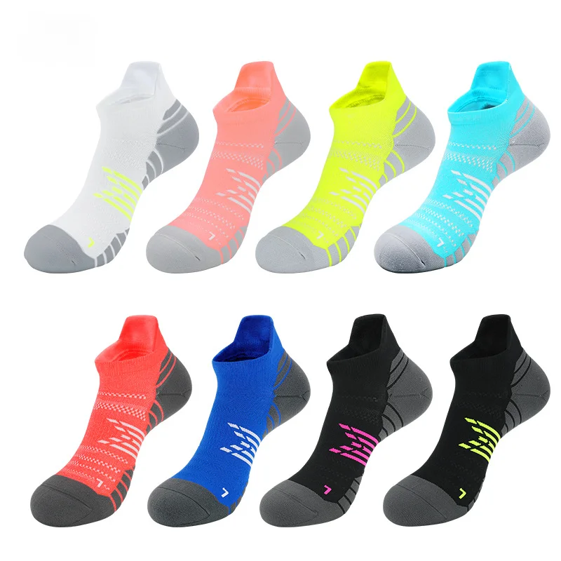 

10 Pairs Professional Marathon Running Sock Men Women Sports Fitness Thickened Cushioned Short Tube Low Cut Boat Ankle Socks