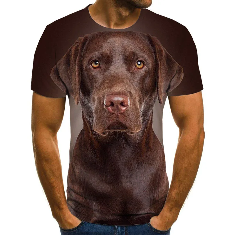 Animal print men's T-shirt men's tops summer fun casual 3DT-Shirts men's O-neck shirt plus size streetwear