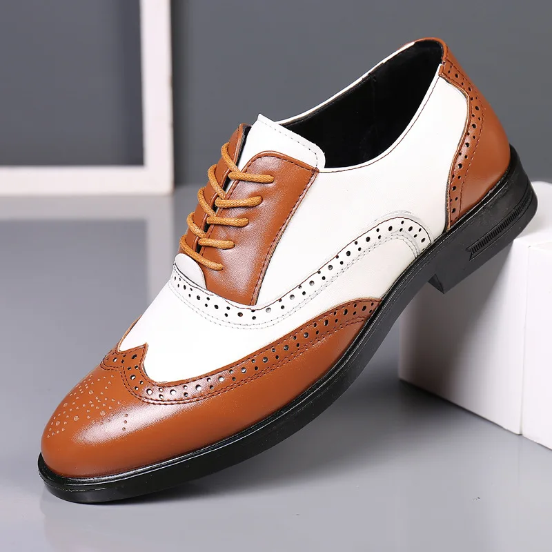 

Мужские кожаные туфли-броги, Классическая обувь для свадьбы, вечеринки, дизайнерские Формальные туфли для вождения, на шнуровке, оксфорды