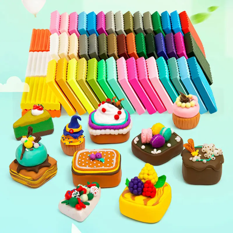 

24 Pcs DIY Polymer Clay Baking Hand Casting Kit Puzzle Modeling Baby Handprint Slime Slimes Fun Toys For Children