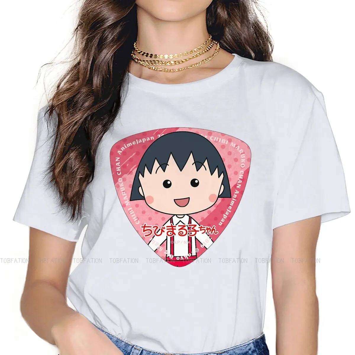 

Женские футболки в готическом стиле Chibi Маруко-тян из хлопка