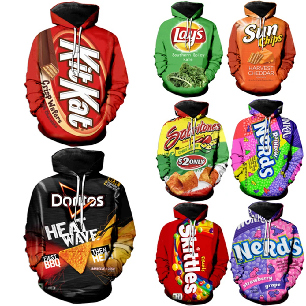 

2022 New Snacks 3D Printing Hoodie Sportswear Men's and Women's Casual Fashion Sports All-match Harajuku Style Hooded Sweater