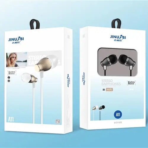 

Metal in ear (3.5 round mouth) wired headset - Ginobi-A11