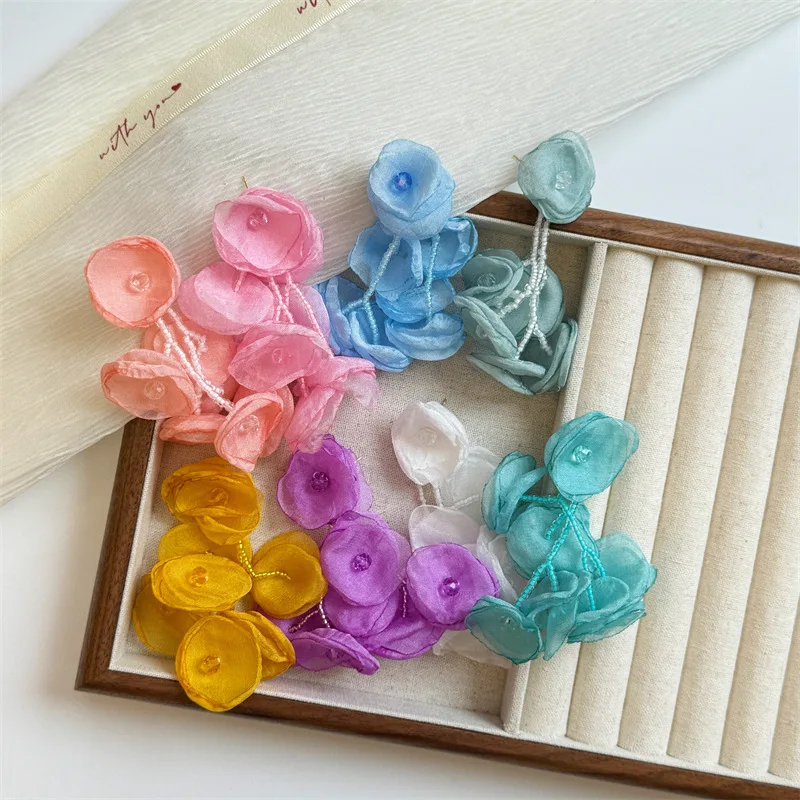 Ручная работа сгоревший цветок нежный праздничный стиль сетка