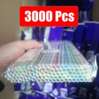 3000 шт. Разноцветные полосатые пластиковые соломинки для напитков, магазины молочных коктейлей, домашняя одноразовая посуда, аксессуары для бара