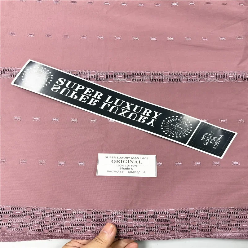 5 ярдов нигерийская 100% хлопок польская атласная ткань для вышивки