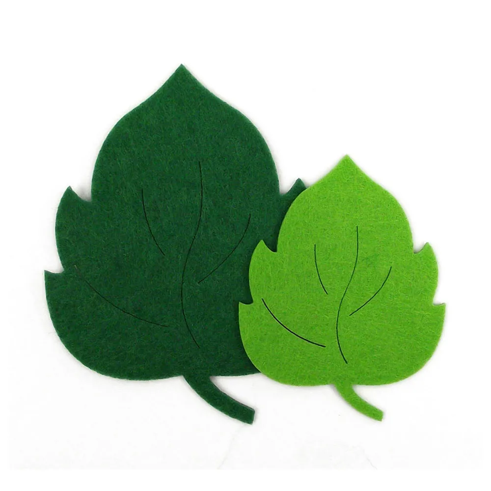 

Leaves 10pcs Fabric Non-woven Kindergarten Decal Sticker Educational Wall Toy Education